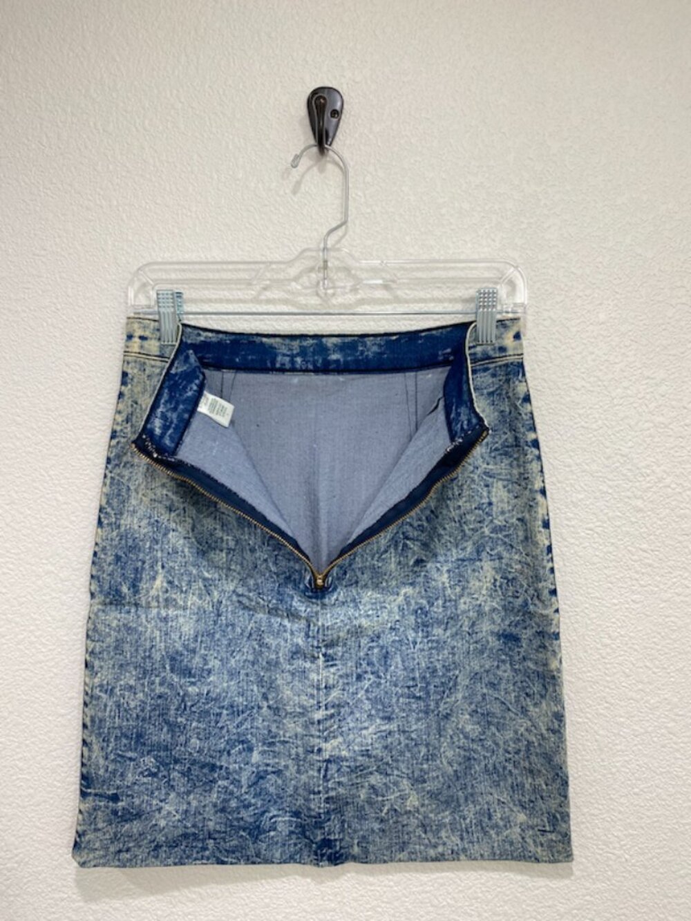 Encore Jeans Skirt Pencil Acid Wash Blue Size L - Picture 5 of 8